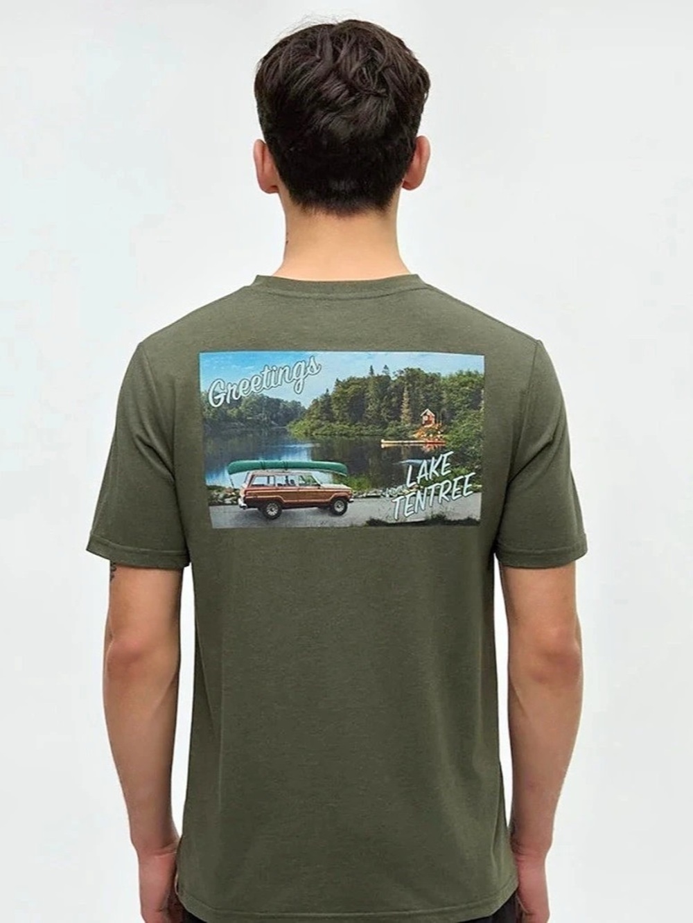 tentree Lake T-Shirt Olive Green XL - NWOT